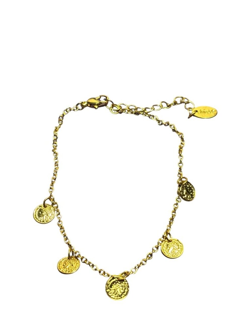 Claire's Goldtone Coin Charm Anklet 8.5 - 10.5 inches